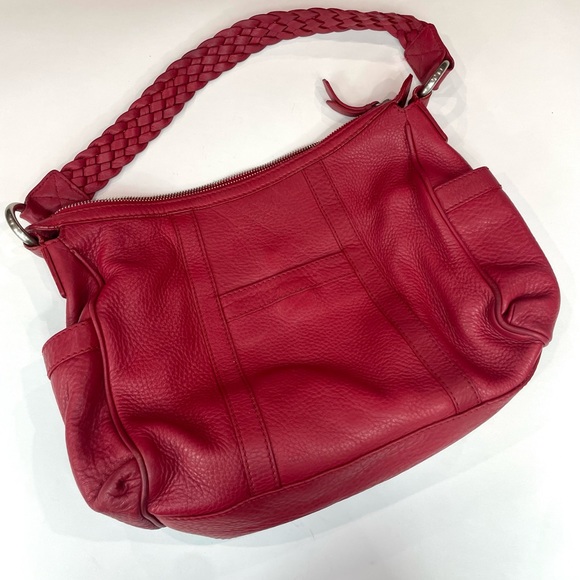 Cole Haan Handbags - Reduced!! VTG Cole Haan Red Bag with Woven Handle, Made in Spain